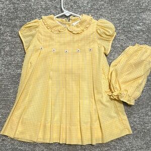 EUC the proper peony OG yellow gingham 5 pleat size 3t